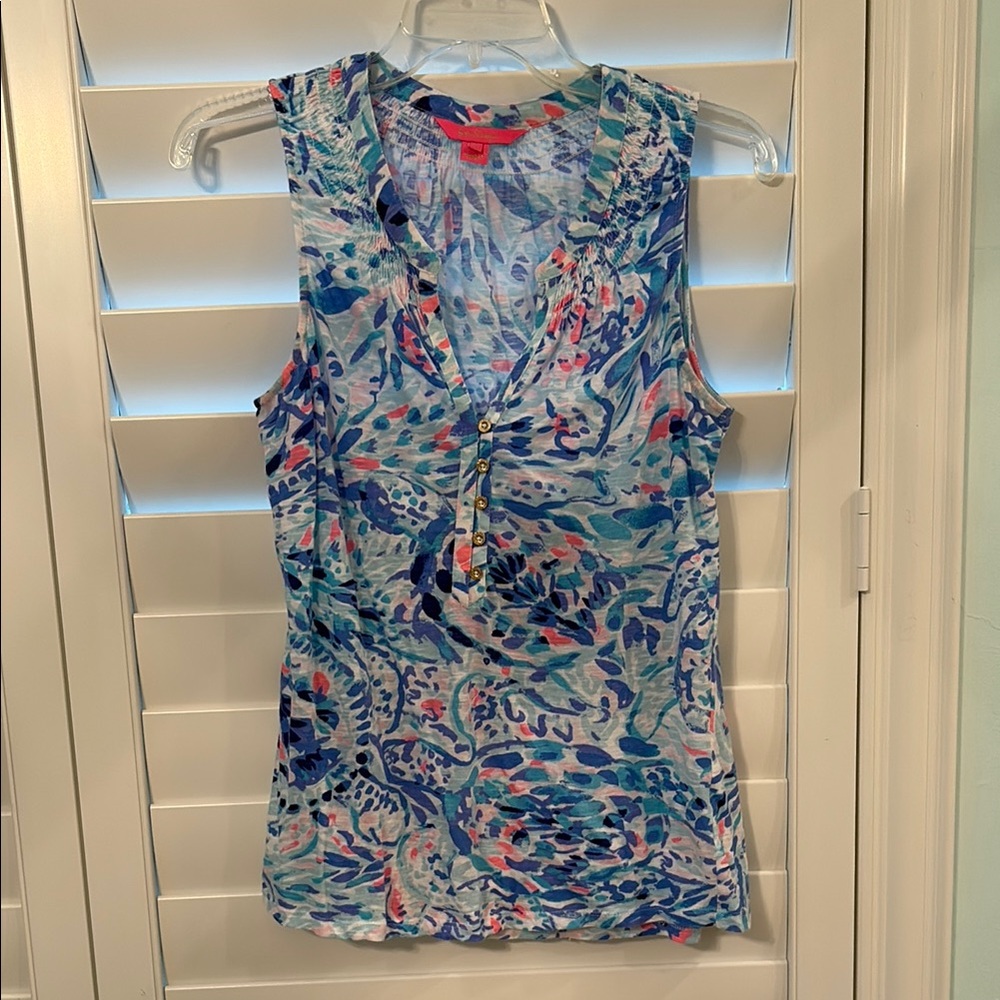 Lilly Pulitzer Essie Sleeveless Patterned Top